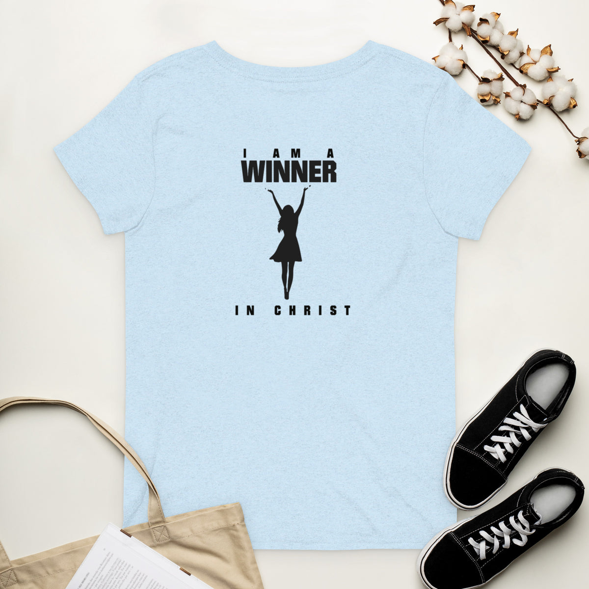 Women’s recycled v-neck t-shirt