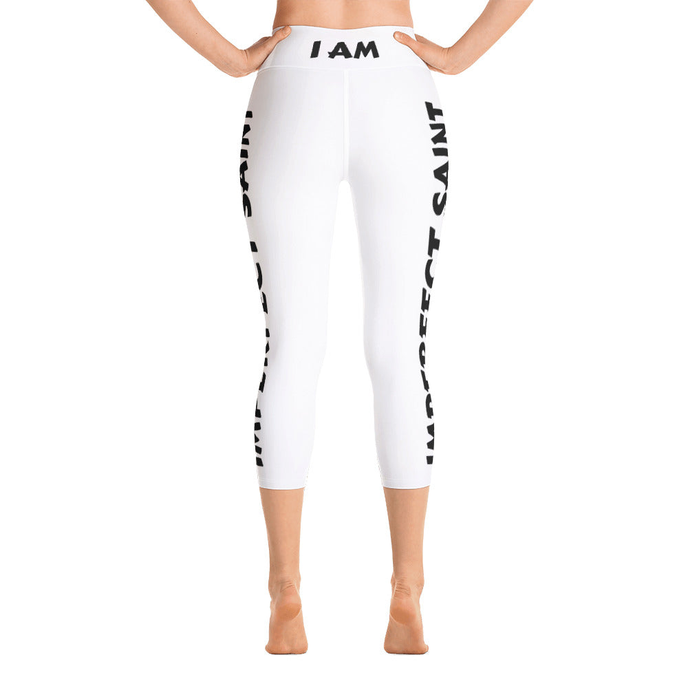 Yoga Capri Leggings white Stiching