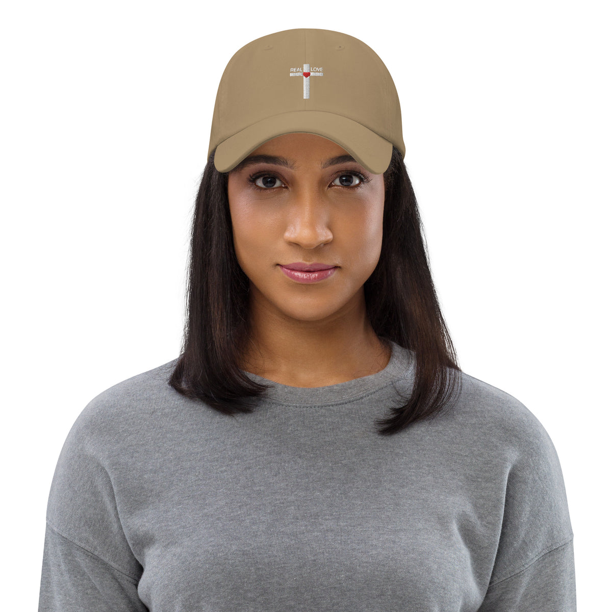 REAL LOVE  HAT WHITE STITCH