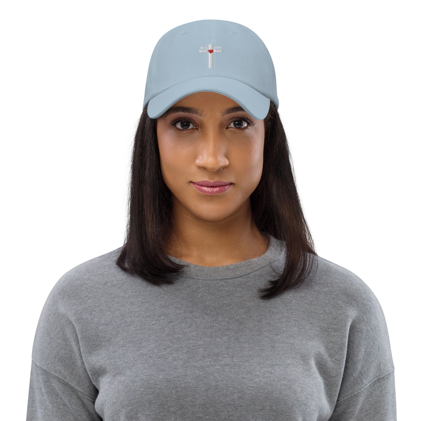 REAL LOVE  HAT WHITE STITCH