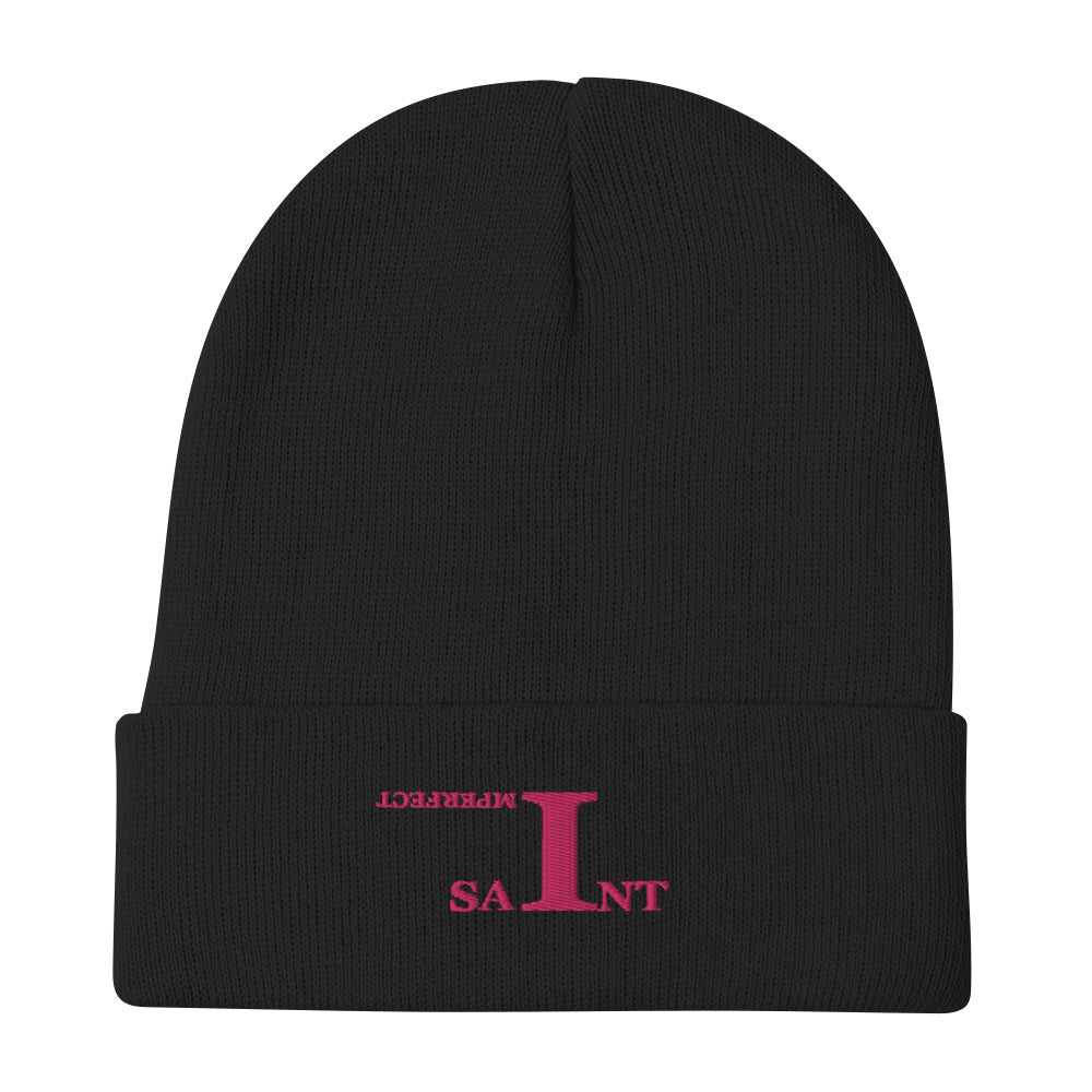 Embroidered Beanie RED LETTERS