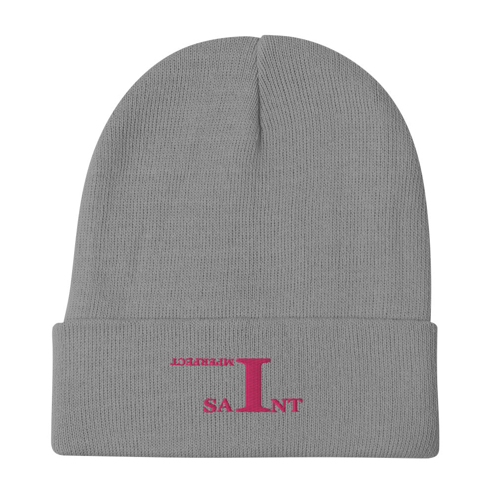 Embroidered Beanie RED LETTERS