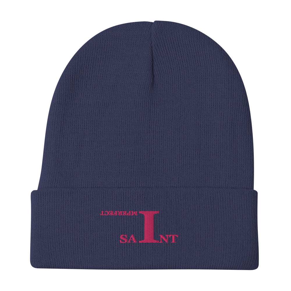 Embroidered Beanie RED LETTERS