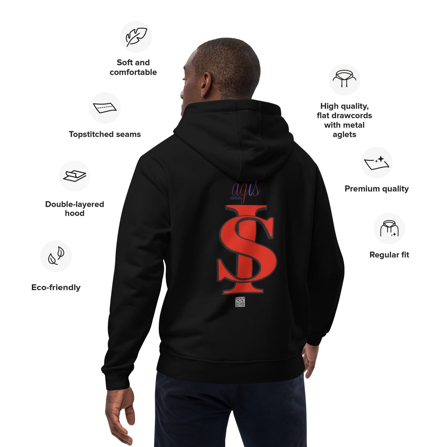 IMPERFECT SAINT DUAL COLORS Premium eco hoodie