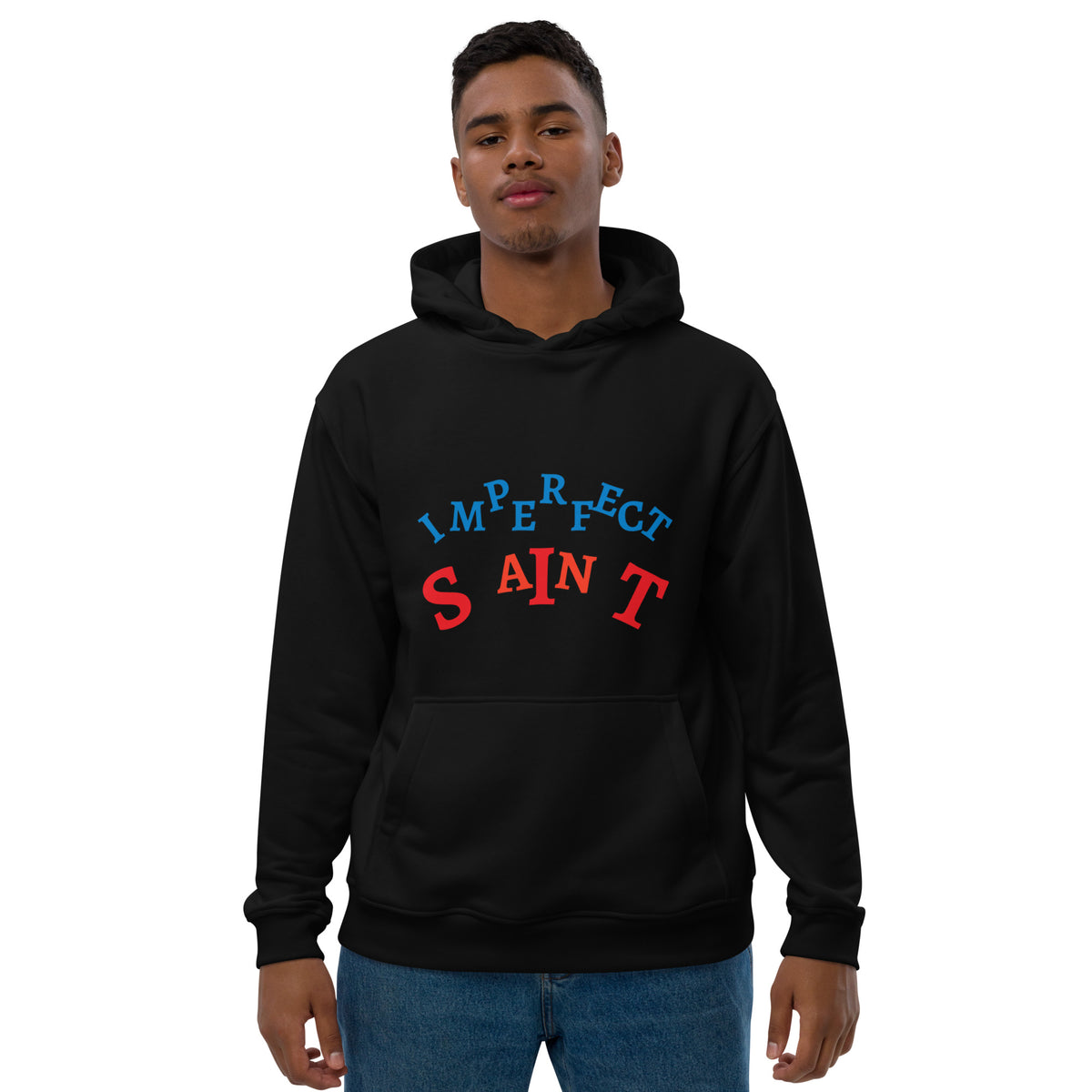IMPERFECT SAINT DUAL COLORS Premium eco hoodie