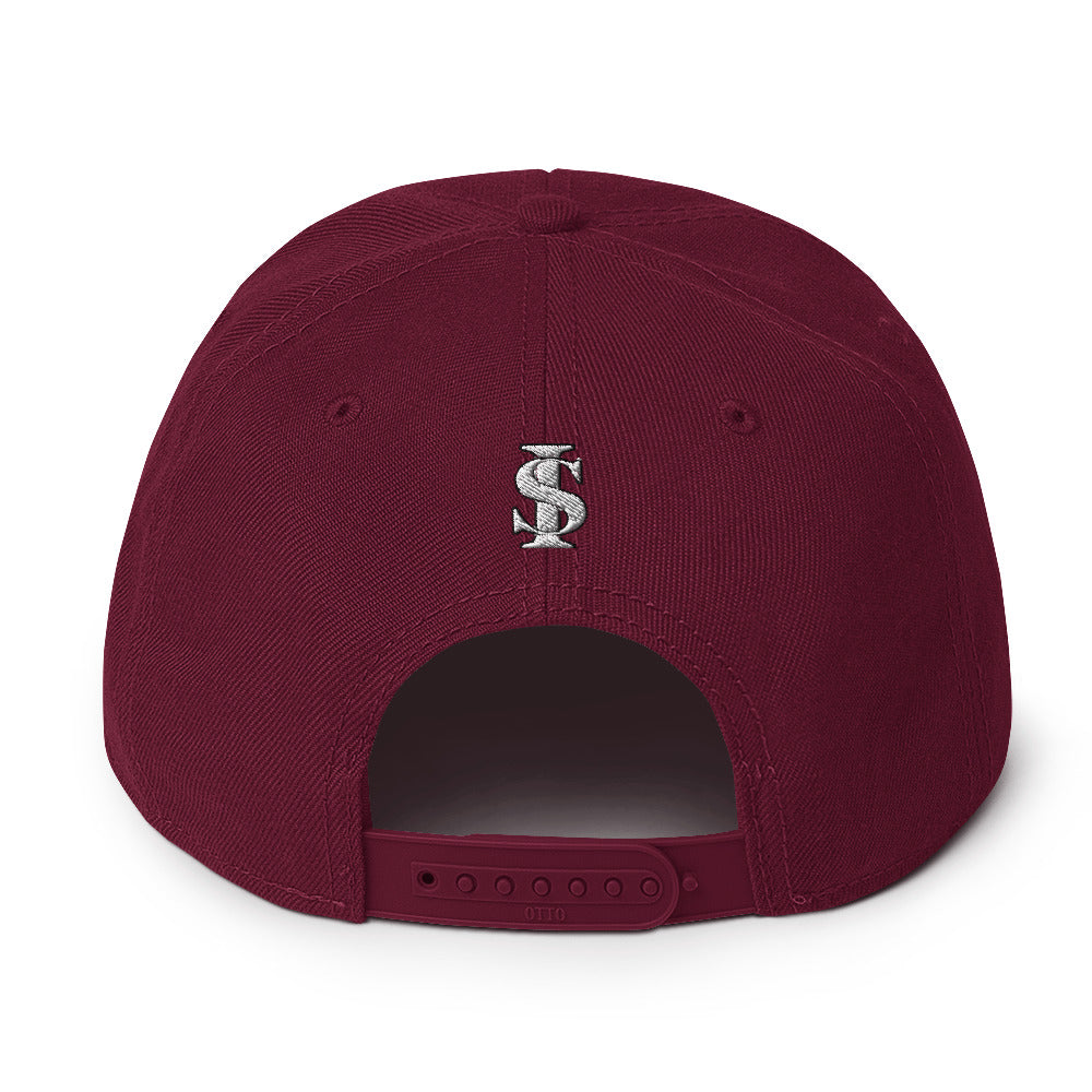 WINNER Snapback Hat WHITE STITCH