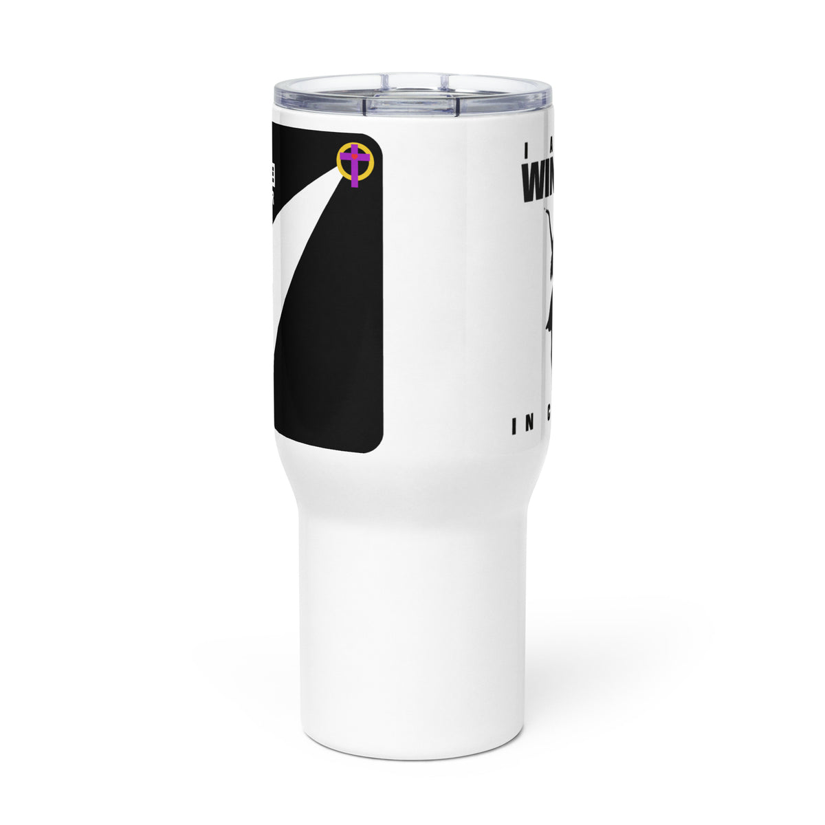 Travel mug with a handle