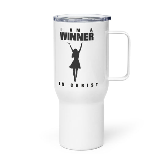 Travel mug with a handle