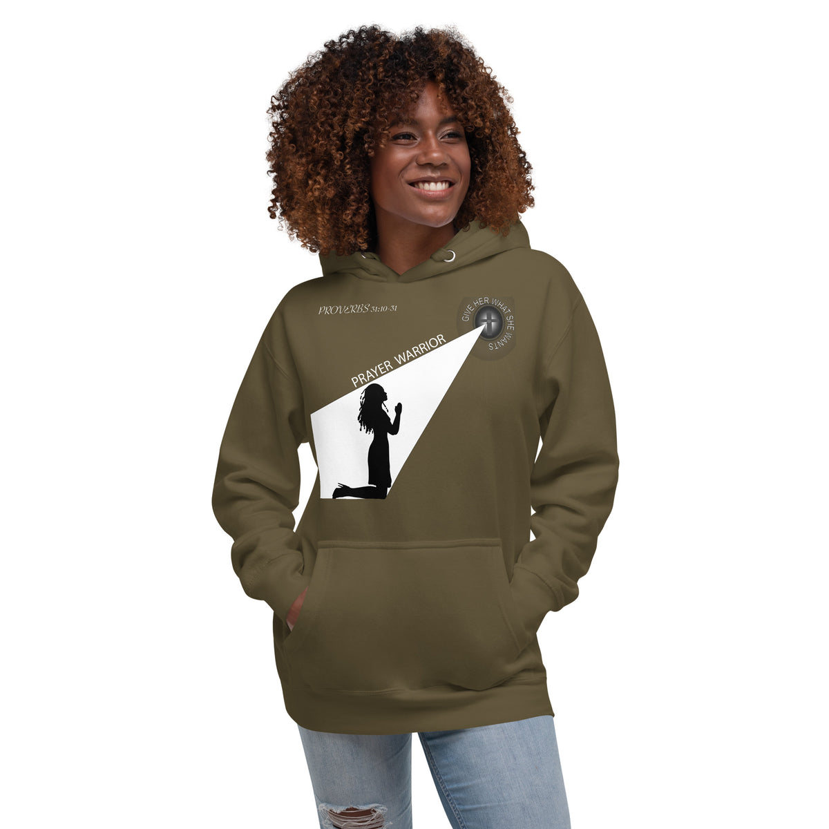 Unisex Hoodie LARGE PRAYER WARRIOR