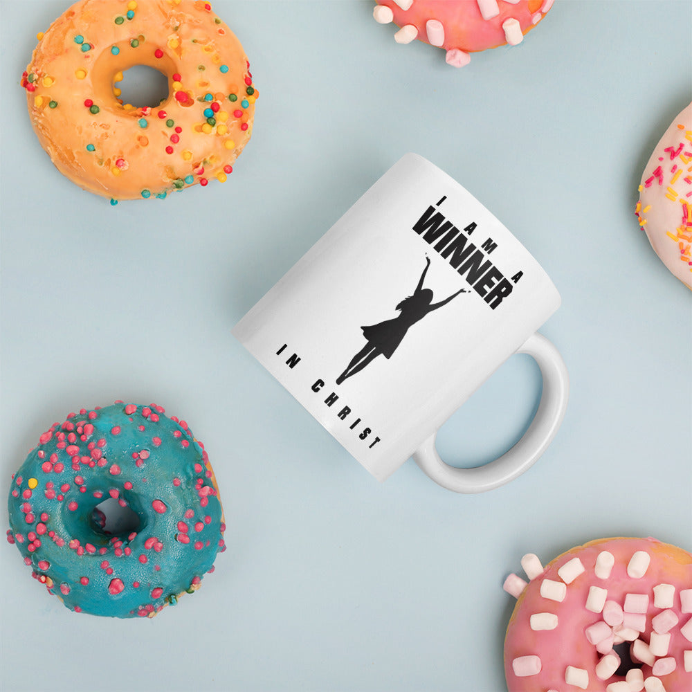 White glossy mug