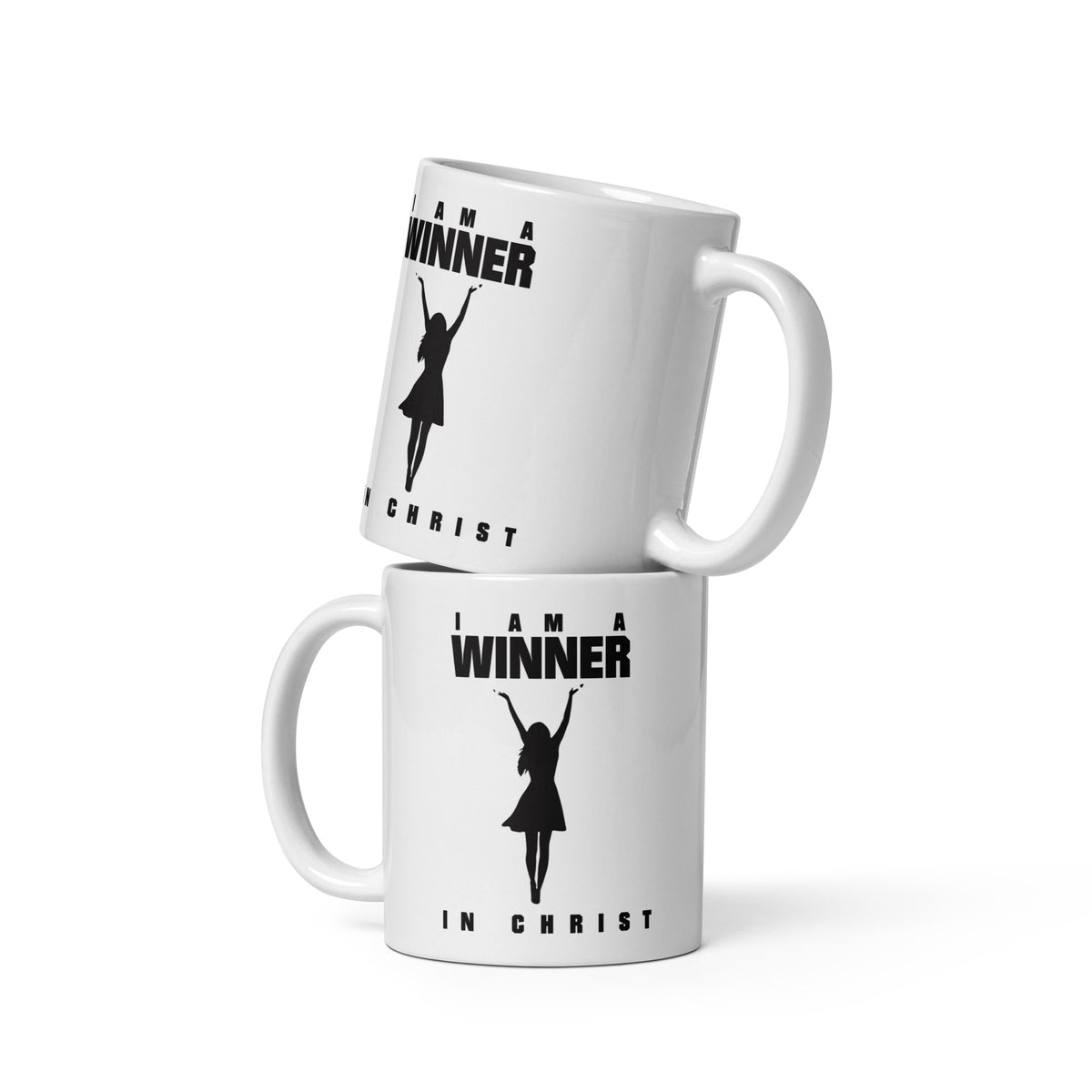 White glossy mug
