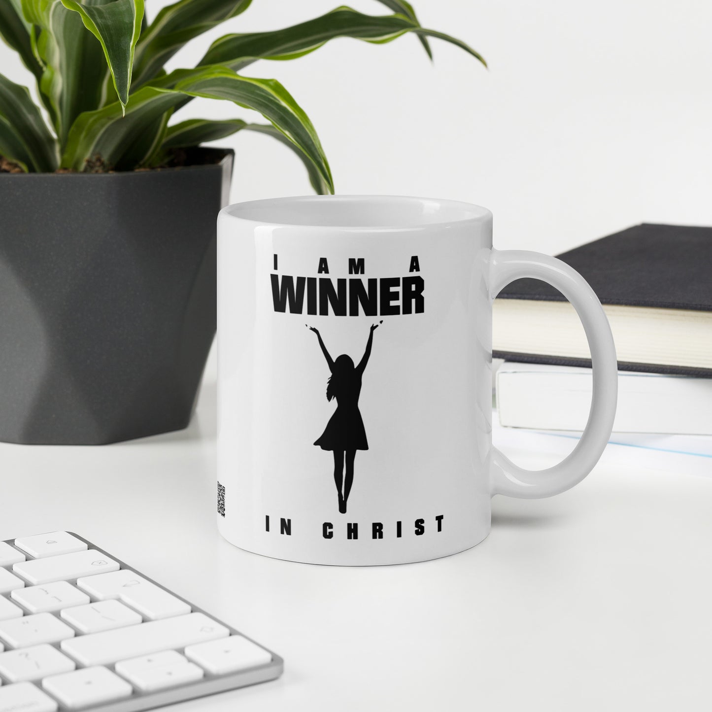 PRAYER WARRIOR White glossy mug