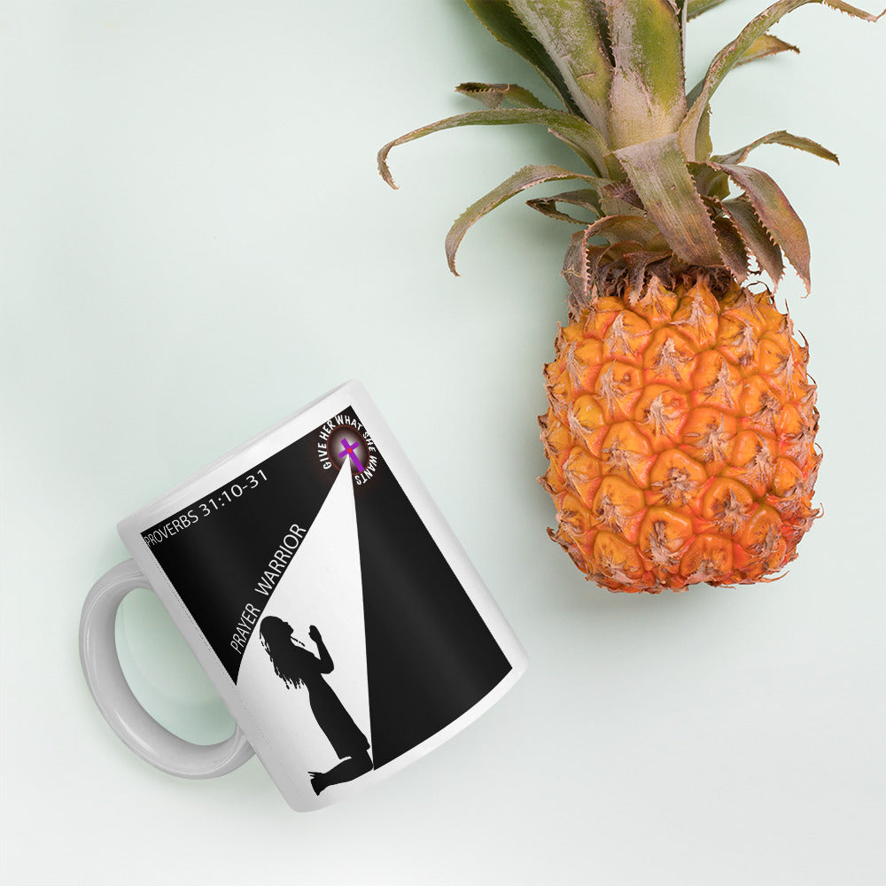 White glossy mug
