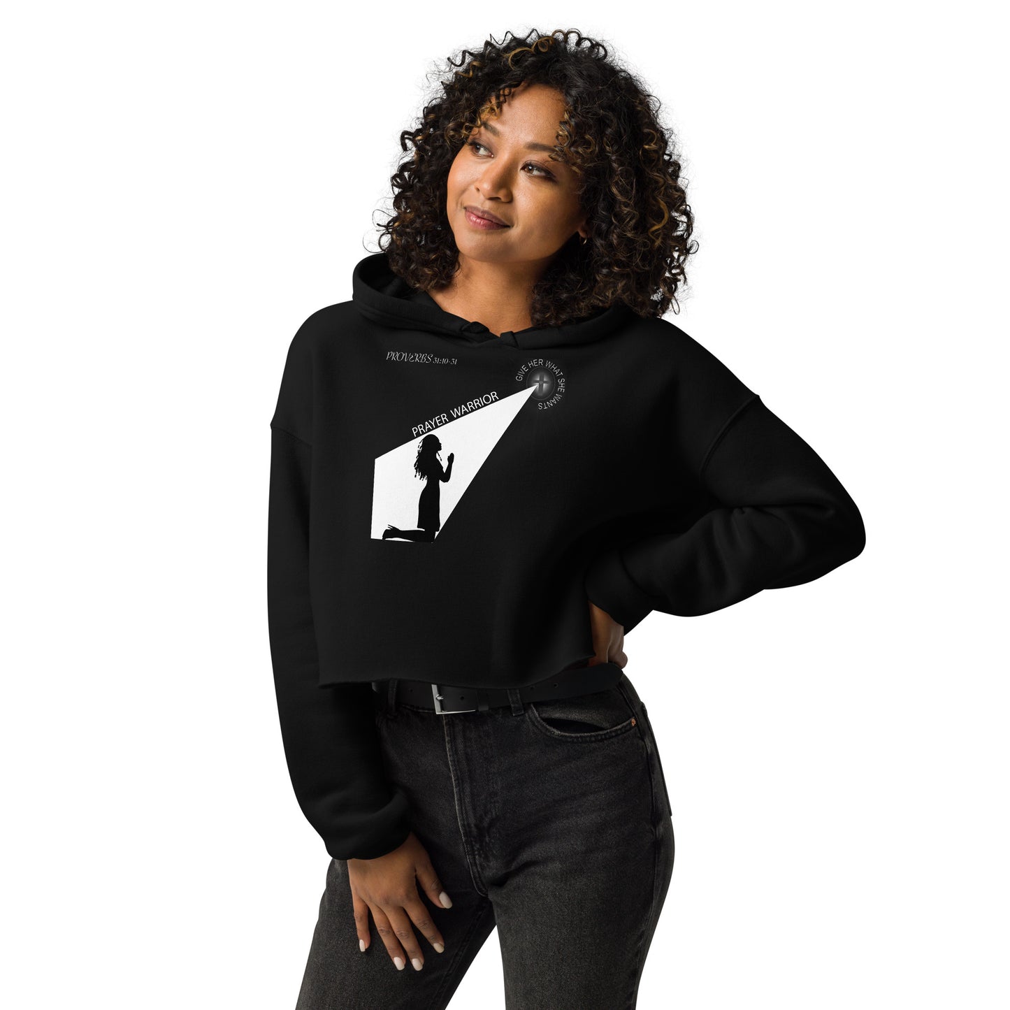 PRAYER WARRIOR Crop Hoodie