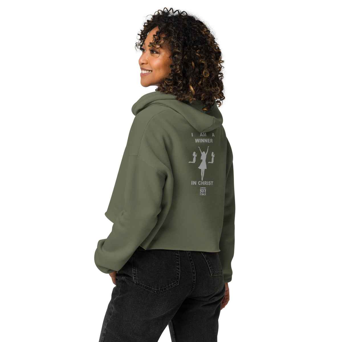 PRAYER WARRIOR Crop Hoodie