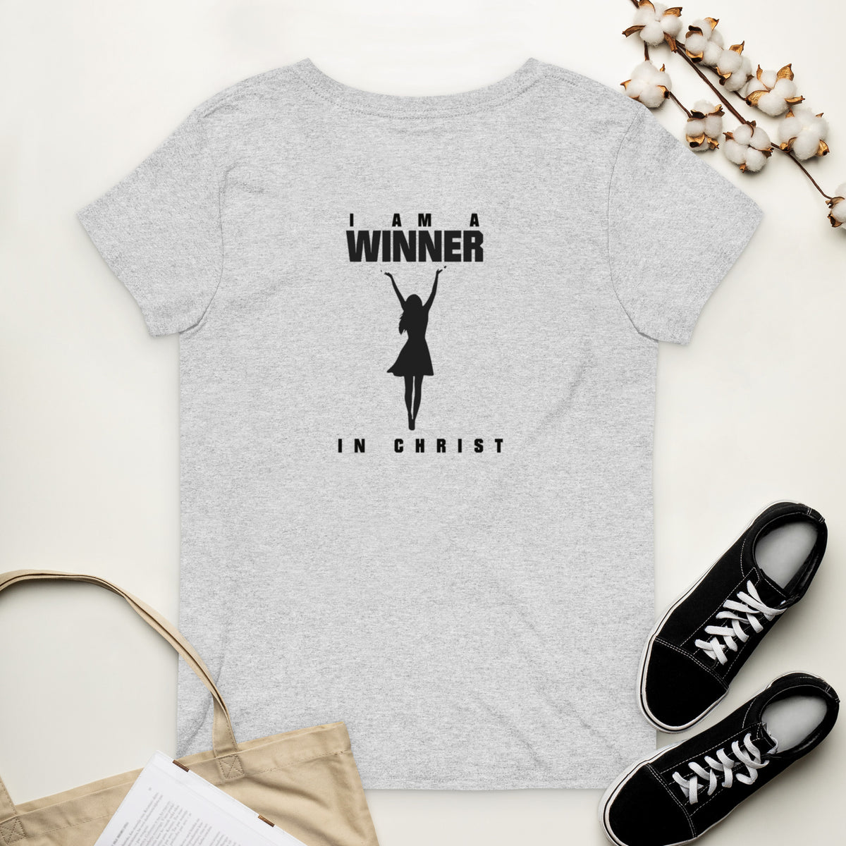 Women’s recycled v-neck t-shirt