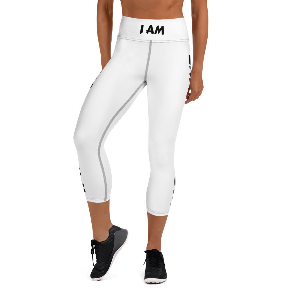 Yoga Capri Leggings Black Stitching DUAL LEG