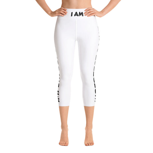Yoga Capri Leggings white Stiching