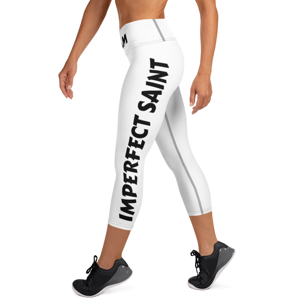 Yoga Capri Leggings Black Stitching DUAL LEG