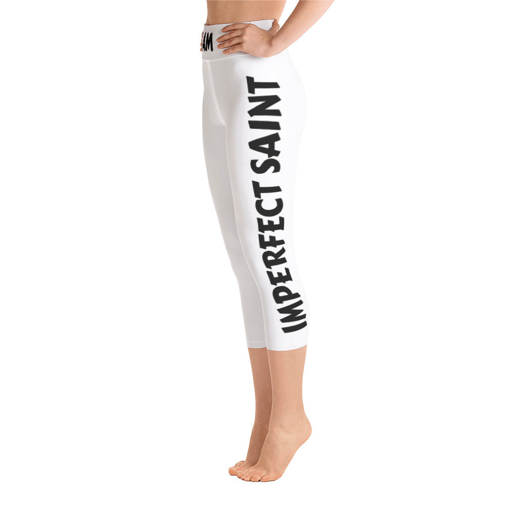 Yoga Capri Leggings white Stiching